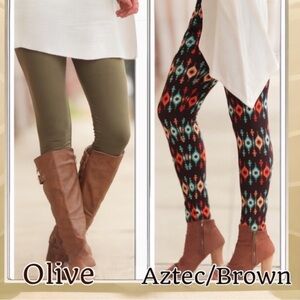 NEW✔️ Super Soft OLIVE➖OR➖AZTEC Leggings, OSFM 0-12, 
📌CHOOSE COLOR--⬇️